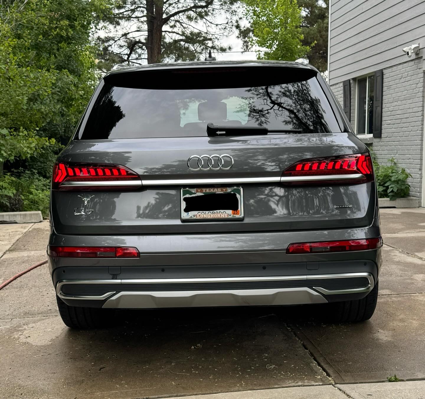 Gray Audi Q7 rear